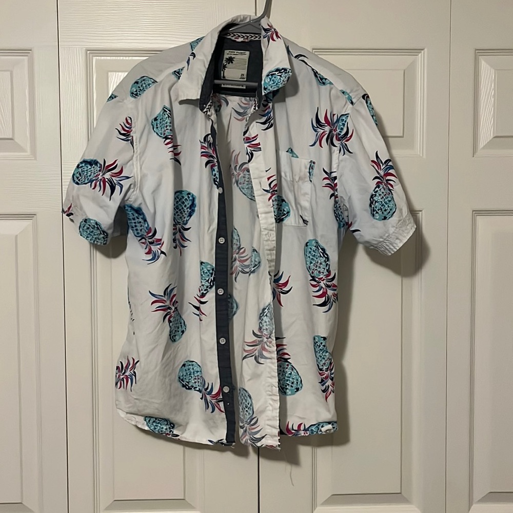 Pineapple button down shirt